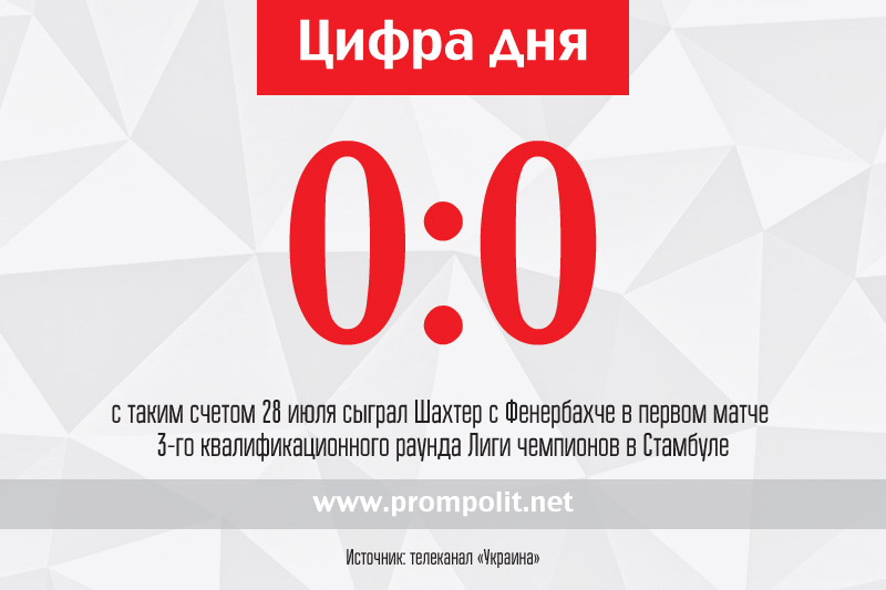 Цифра дня: 0:0