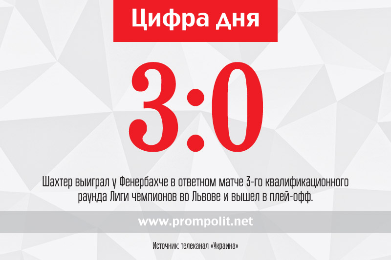 Цифра дня: 3:0