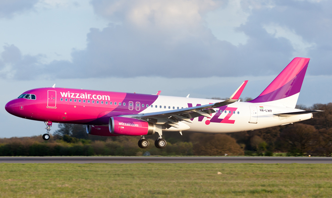 Авіакомпанія Wizz Air встановив рекорд на київських маршрутах