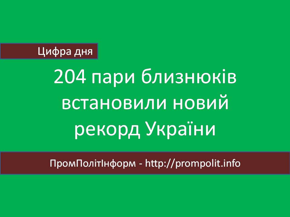 Цифра дня: 204 пари близнюків встановили новий рекорд України
