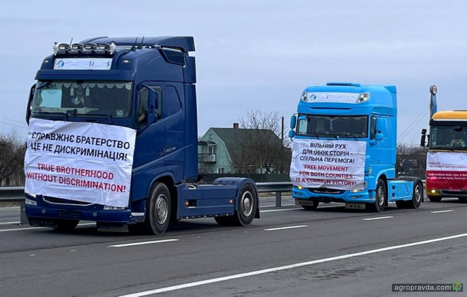 Украинские водители начали акцию протеста на границе с Польшей Украинские водители начали акцию протеста на границе с Польшей