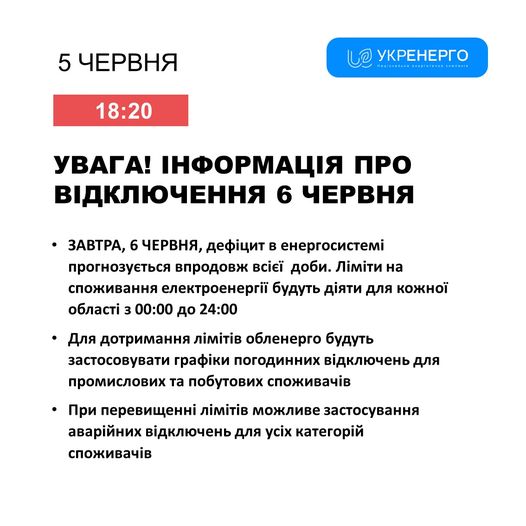 відключення 6.6 відключення 6.6