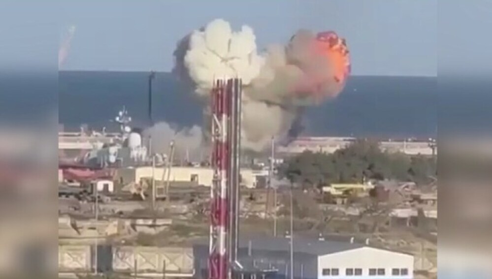 Боевые БПЛА во второй раз атаковали российский порт в Каспийске, – ЦПД