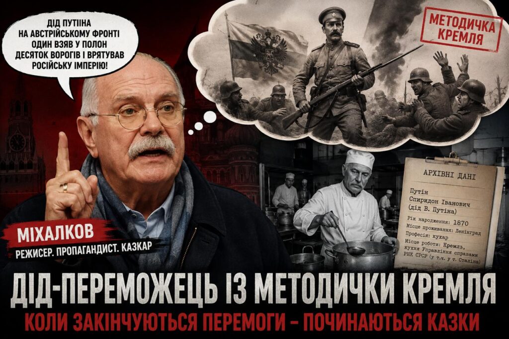 Казка від придворного режисера Нікіти Міхалкова про діда Путіна, який усіх переміг