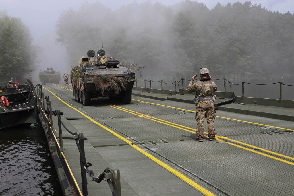 military base bridge strike Ukraine