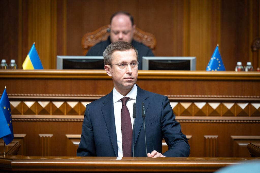 Serhiy Koretskyi official portrait; Ukrainian government building