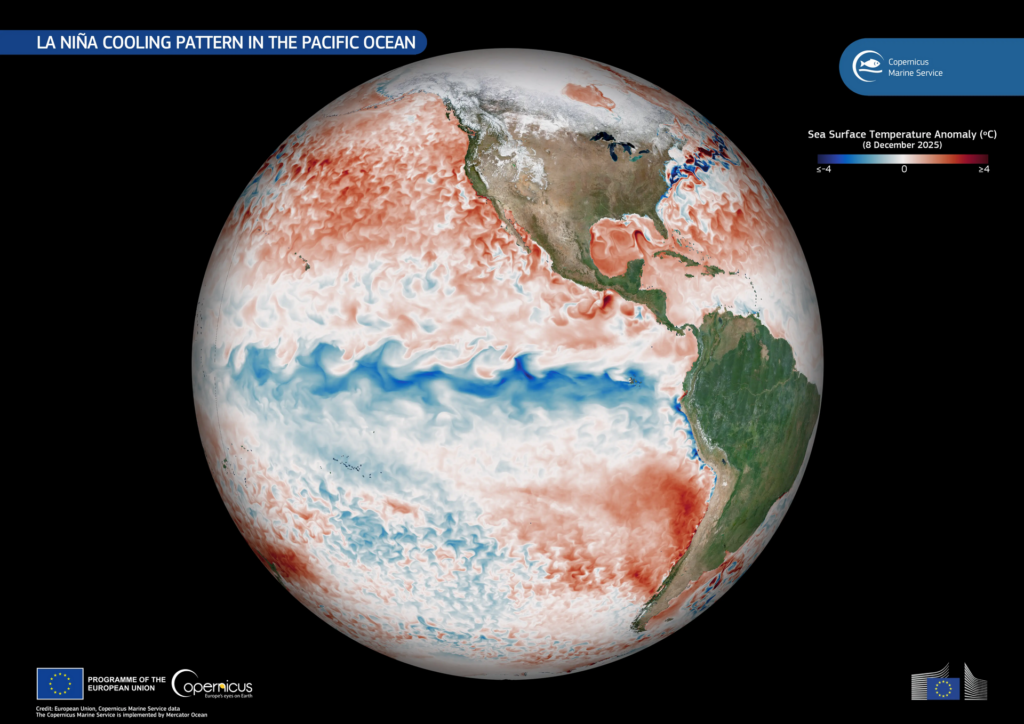 Pacific Ocean climate monitoring; satellite weather data