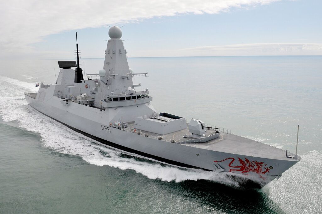 UK Royal Navy conducts operation monitoring Russian vessels