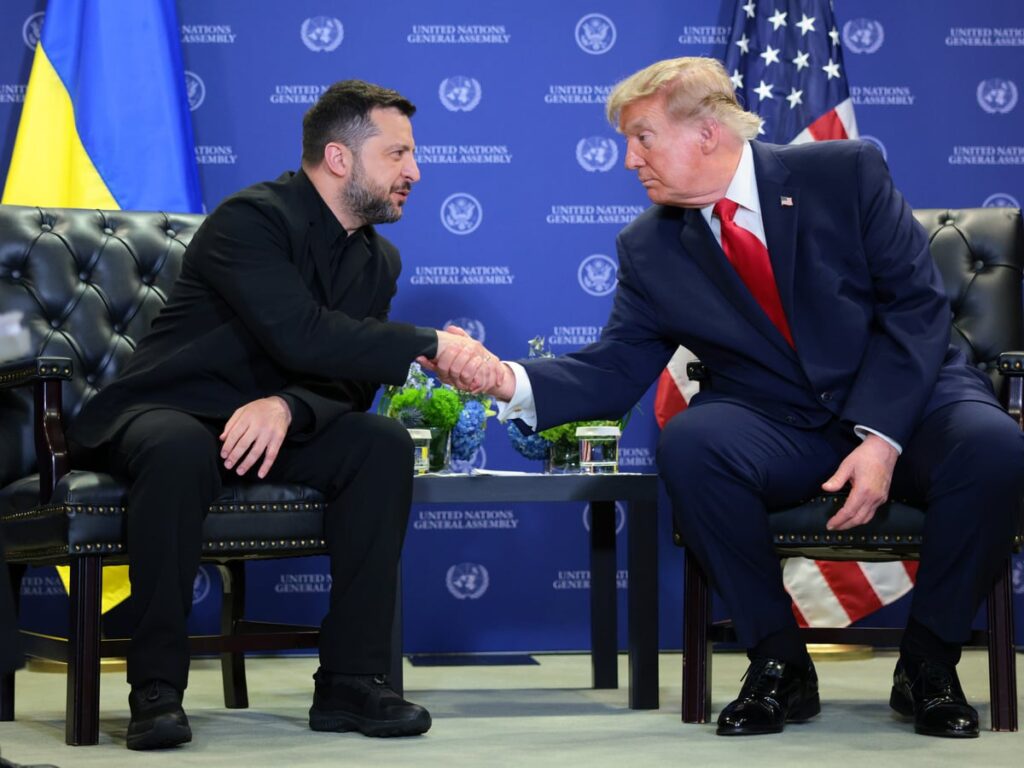 Зеленский встретился с Трампом в Нью-Йорке Зеленский встретился с Трампом в Нью-Йорке