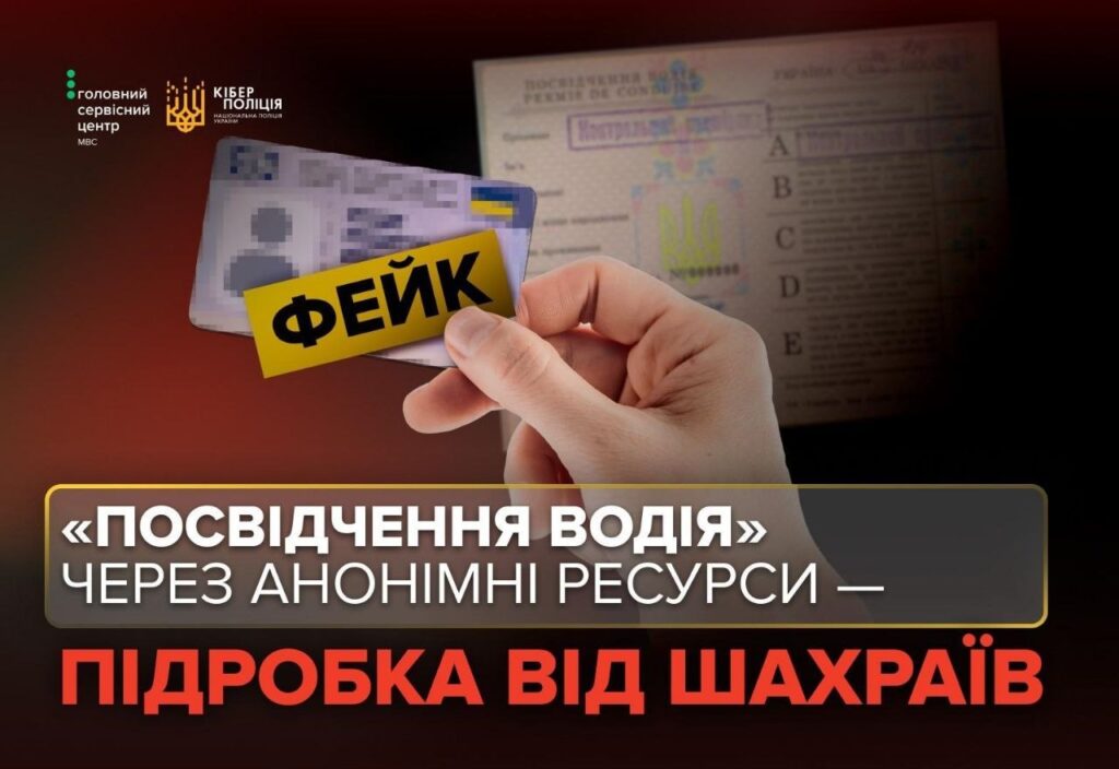Обмін паперового посвідчення водія: остерігайтеся “помічників” в інтернеті