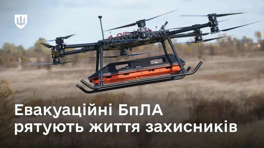 Україна започаткувала світовий напрям евакуації поранених за допомогою важких БпЛА